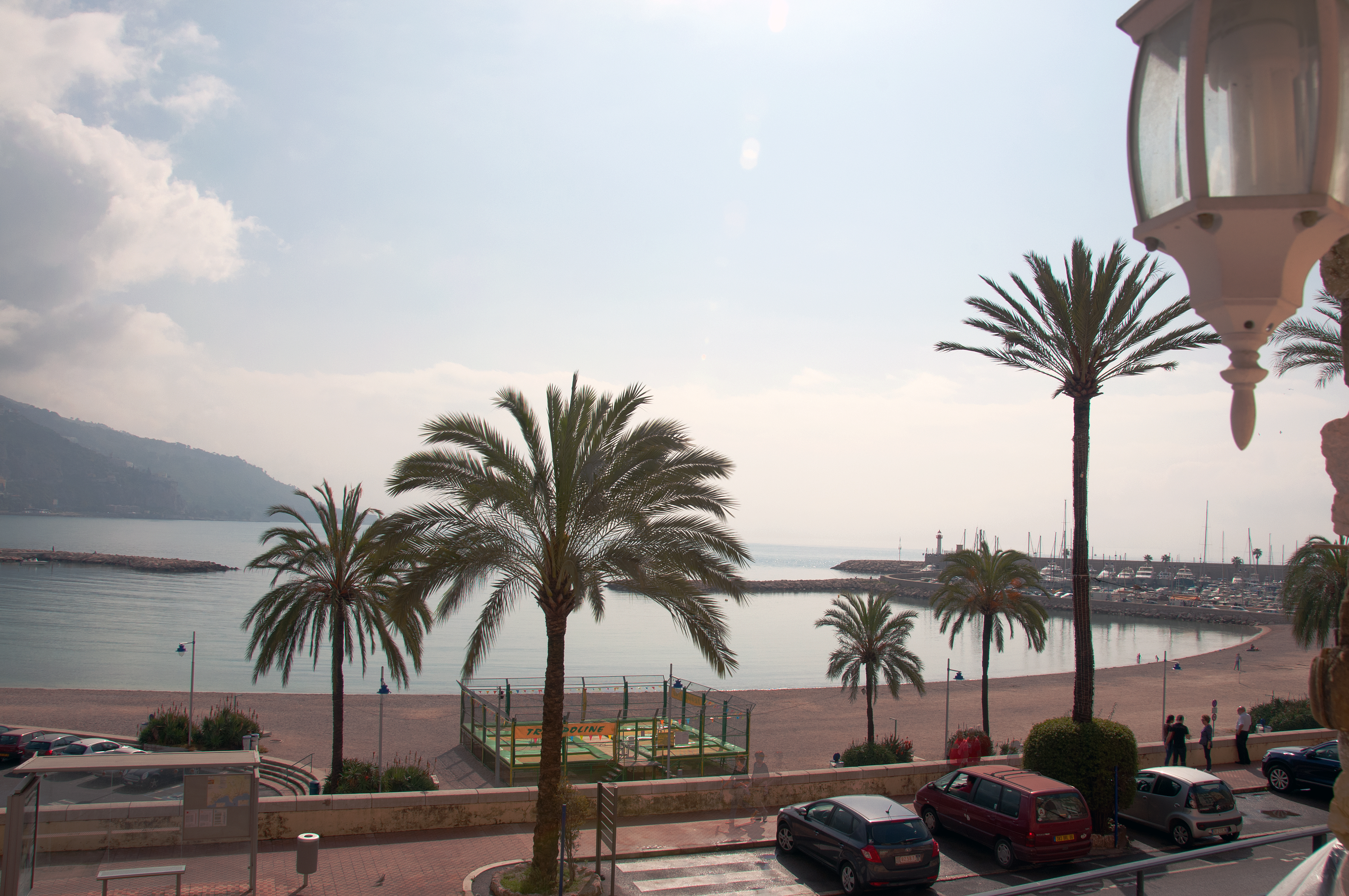 Vue de la terrasse plage des Sablettes